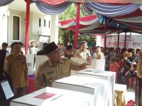 Sukseskan Pemilu 2019, KPUD Muara Enim Gelar Simulasi Pencoblosan