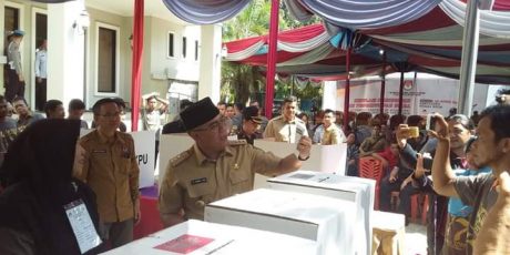 Sukseskan Pemilu 2019, KPUD Muara Enim Gelar Simulasi Pencoblosan