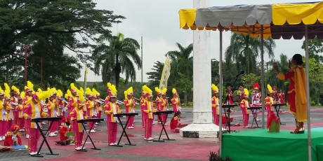 Drum Band SDN 26 Lawang Kidul Pukau Undangan Pada HUT PTBA Ke-35