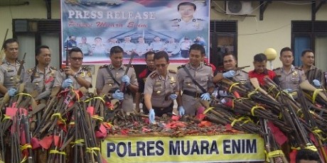 Polres Muara Enim Amankan 539 Senpira