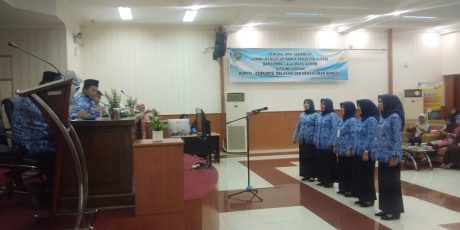 PNS Muaraenim Diadu dalam Lomba Mars Korpri