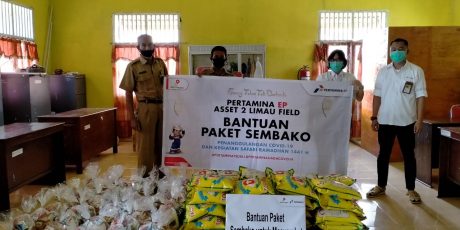 PT Pertamina EP Asset 2 Limau Field Salurkan Bantuan Paket Sembako