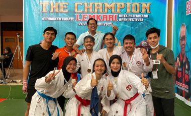 Ikuti Kejuaraan Karate Open Sumsel, Lemkari Muara Enim Borong 18 Medali