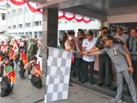 Semarakan HUT RI ke-77, Pj Bupati Muara Enim Lepas Peserta Lomba Gerak Jalan Pramuka