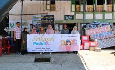 Srikandi Bukit Asam Salurkan Bantuan untuk Korban Kebakaran di Desa Tanjung Raya