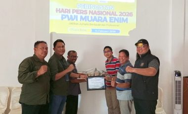 PWI Muara Enim Terima Apresiasi Mitra Perusahaan pada Peringatan Hari Pers Nasional 2026