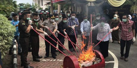 BB Narkotika Dimusnahkan Kejari Muara Enim