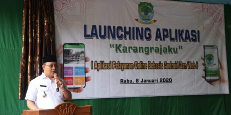 Tingkatkan Pelayanan, Desa Karang Raja Launching Aplikasi Online