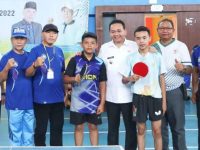 Pj Bupati Muara Enim Buka Turnamen Tenis Meja Bupati Cup 2022