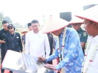 Plt Bupati Muara Enim Resmikan PLTS Irigasi Karang Raja