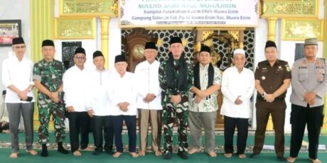 Sekda Muara Enim Resmikan Pembangunan dan Renovasi Total Masjid Jamiatul Muhajirin