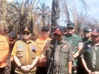 Tinjau Area Karhutla, Pj. Bupati Muara Enim Siap Ikuti Arahan Kepala BNPB RI