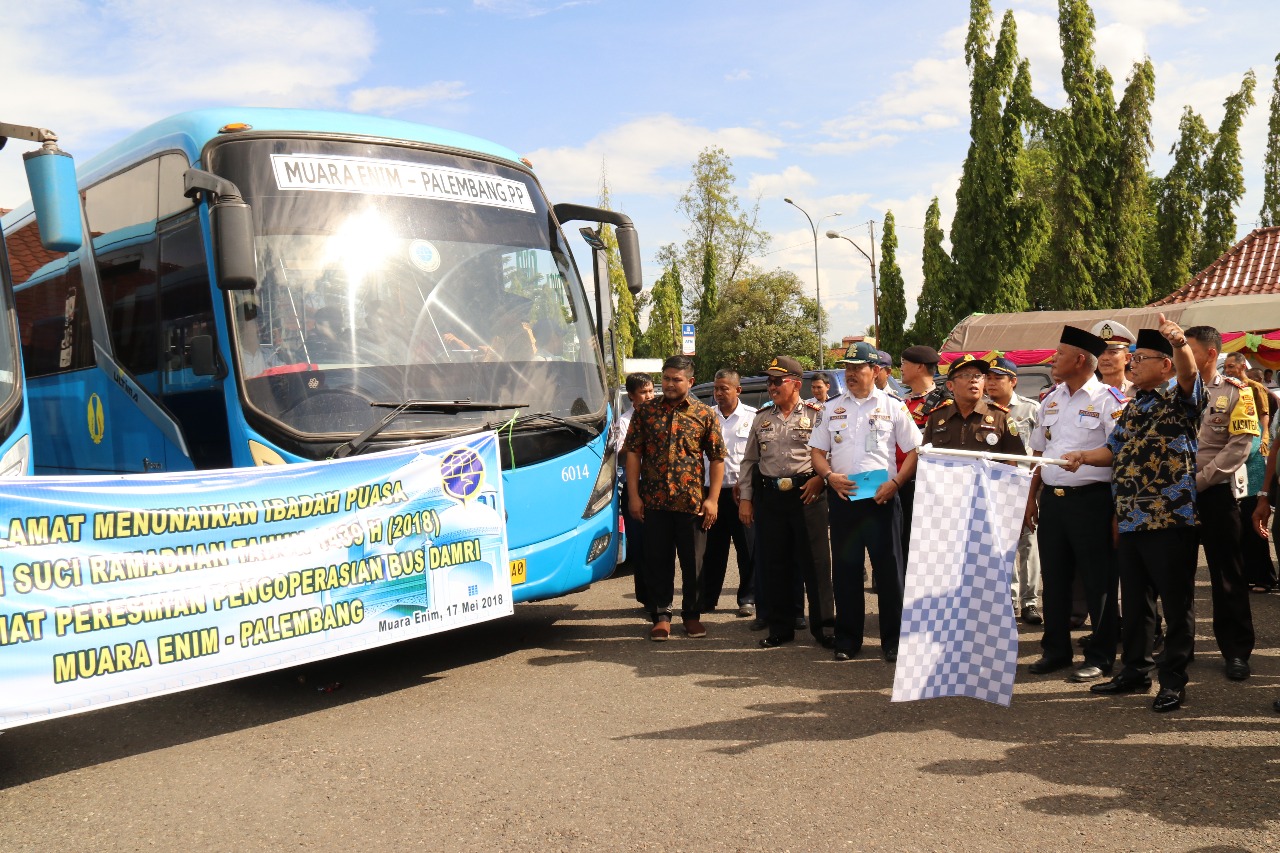 Bus Damri Rute Muara Enim – Palembang PP Resmi Beroperasi