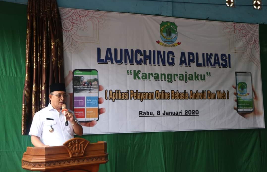 Tingkatkan Pelayanan, Desa Karang Raja Launching Aplikasi Online