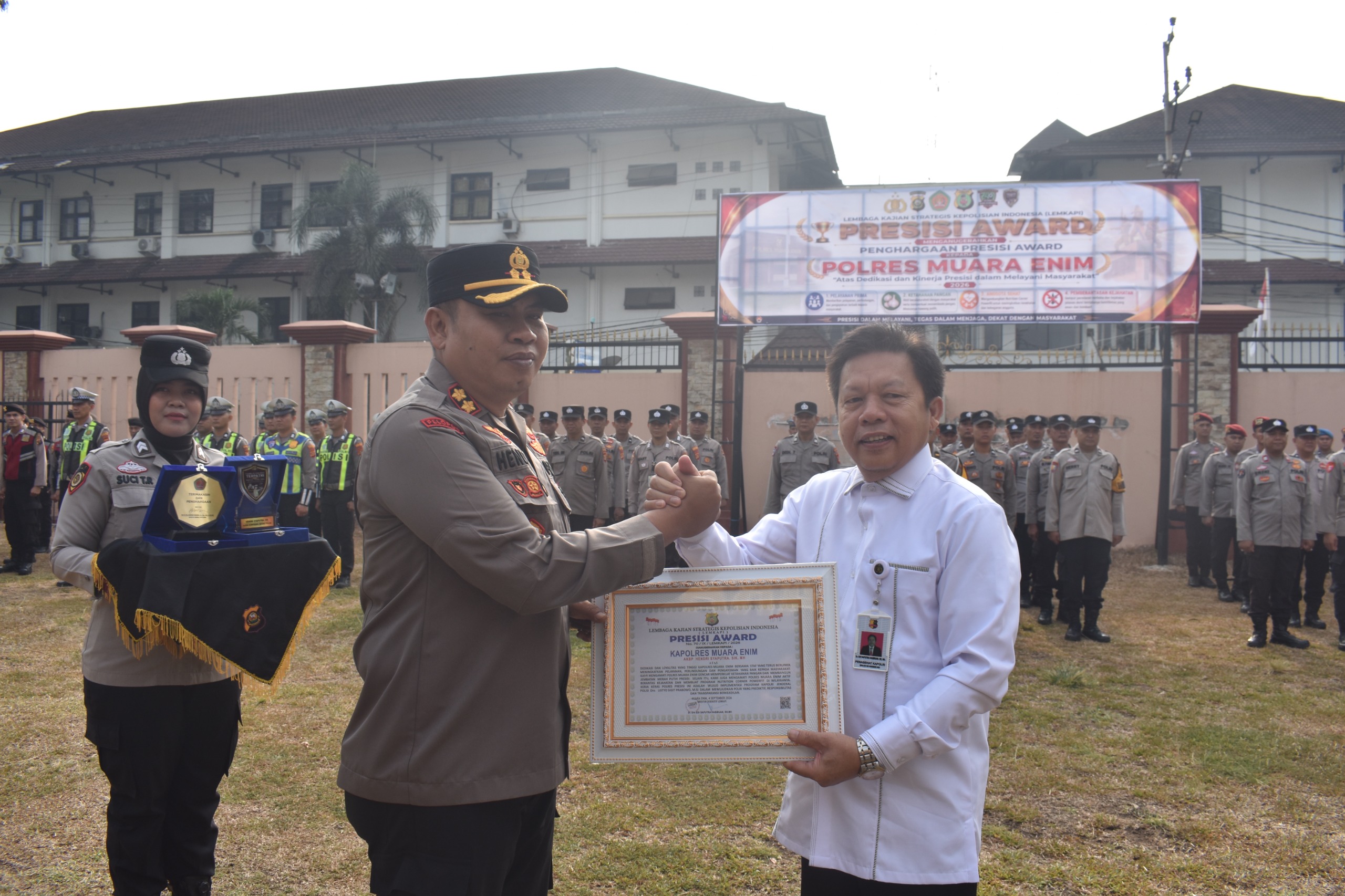 Polres Muara Enim Raih Presisi Award dari Lemkapi